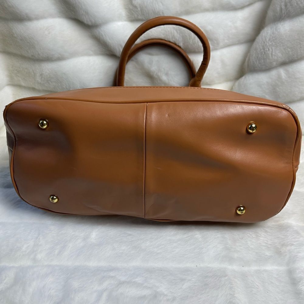 Joy & IMAN faux leather black and brown satchel bag with gold tone accen… - Picture 9 of 11